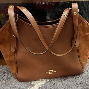 Coach Meadow Leather & Suede Shoulder Bag